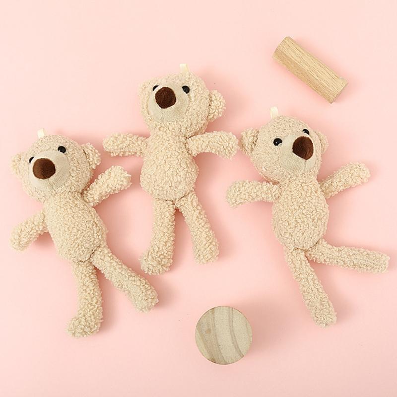 8in Stuffed for Doll Mini Bear Toy Soft Plush Toy Room Decoration Emotion Appease for Baby Girls Office Ornament Car Dec