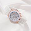 5PCS/Set Luxury Women Watches Rhinestone Heart Fashion Elegant Wristwatch Quartz Watch Ladies Clock for Girl Gift (Without Box)