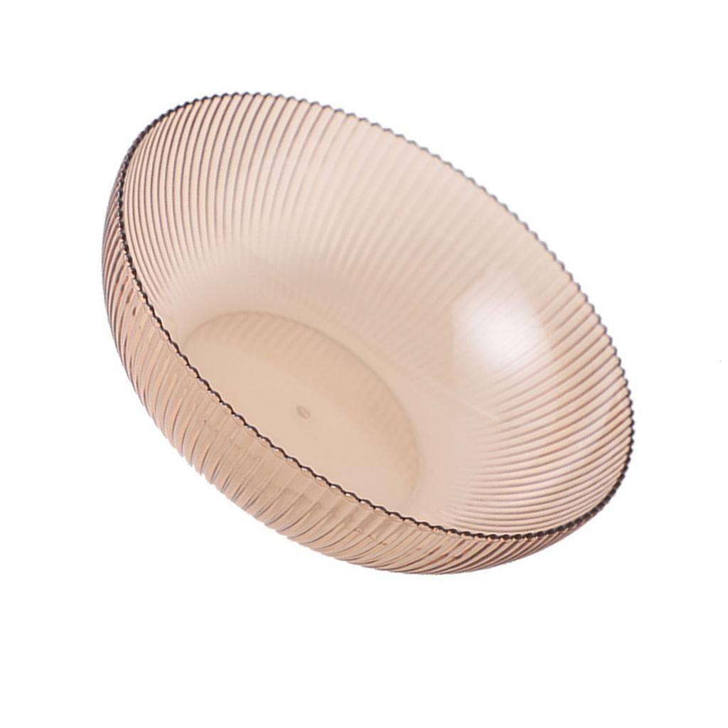 Crystal Fruit Tray Plastic Transparent Impact Resistant Delicate Fruit Plate for Snacks Round