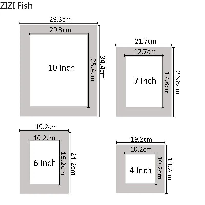 Vintage Imitation Wood Photo Frame Nightstand Desk Decoration Ornaments 6/7/10 Inch Antique Picture Frames Rustic Home Decor