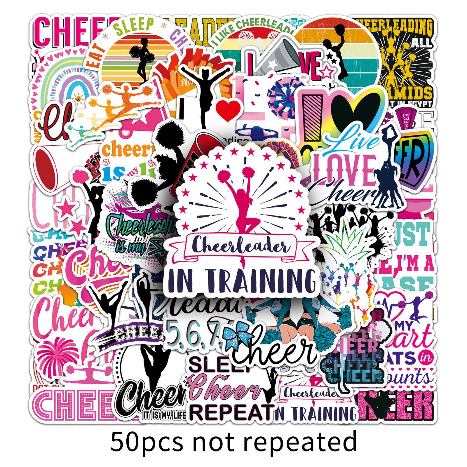 50 Creative Sports-Themed Waterproof Stickers for Bottles, Suitcases, and Diaries