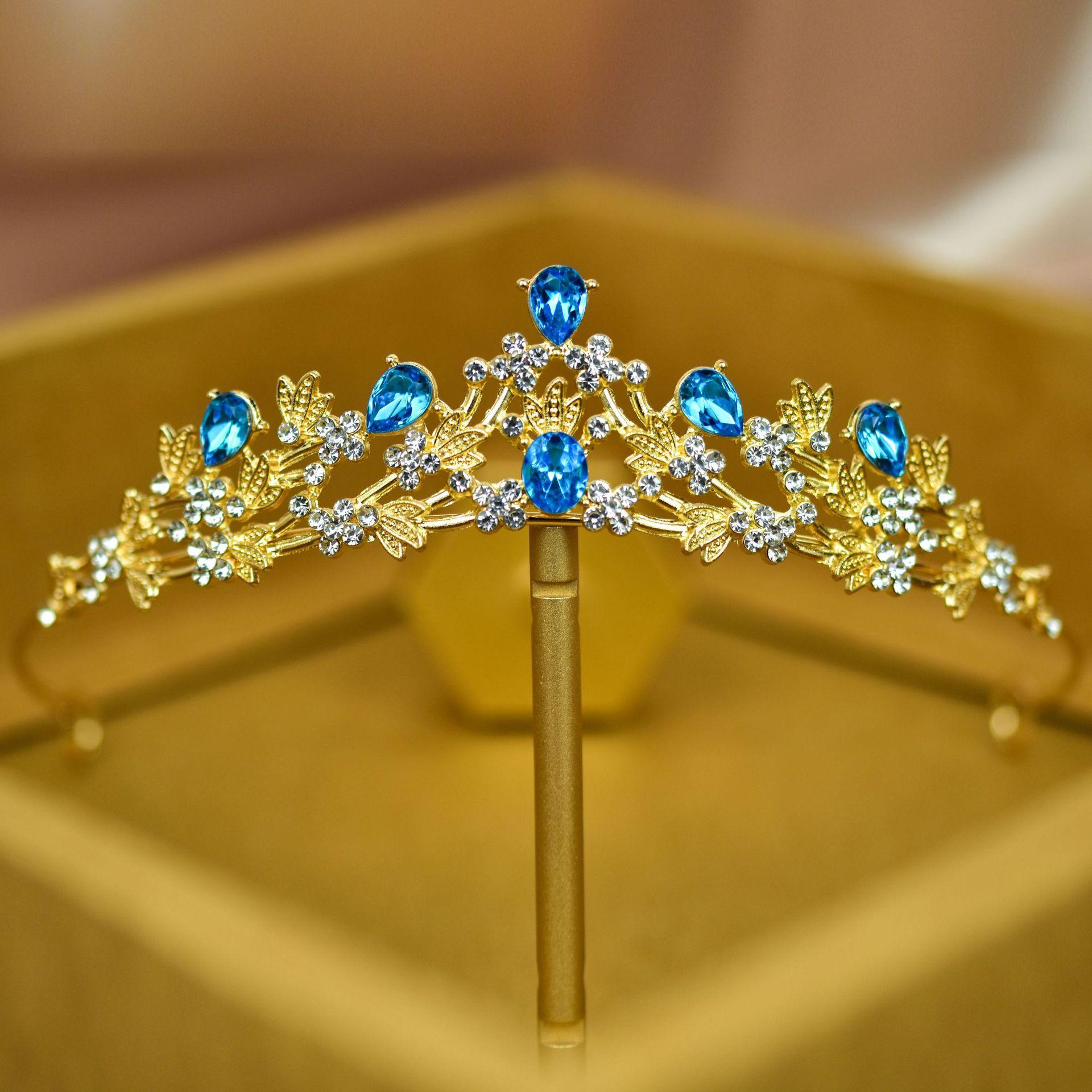 Nieuwe Kristallen Kinderprinsessenkroon Tiara Meisjeskroon Verjaardag Haaraccessoires Meisjes Podiumoptreden Tiara