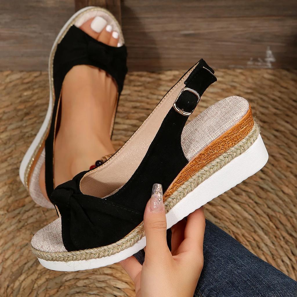 Pumps Ladies Loafers Shoes Shallow Women's High Heels Espadrilles Solid Pumps Women Hot Sale Plus Size Wedge Heelszapatos