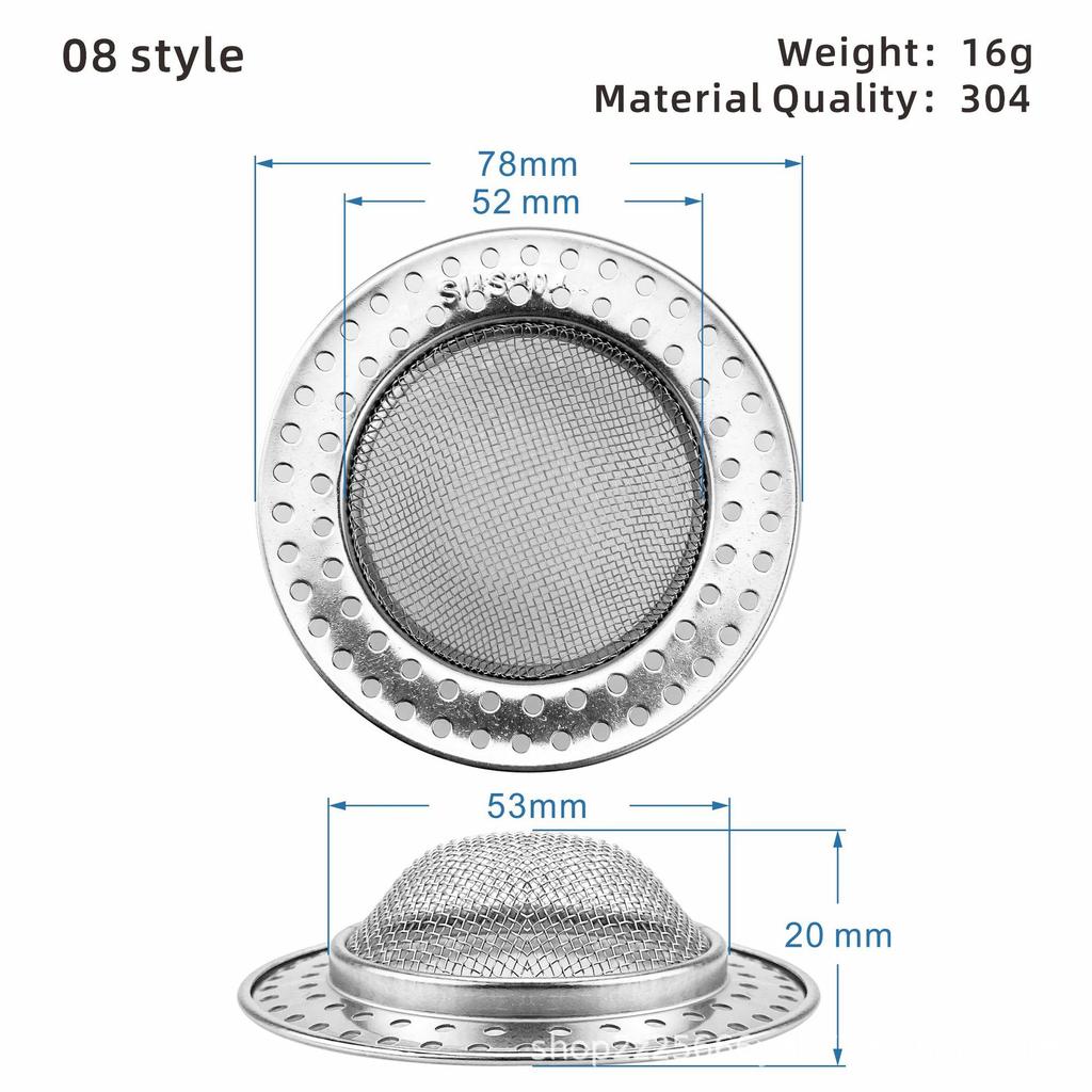 Kitchen Sink Filter Stainless Steel Sink Sewer Mesh Strainers Kitchen Tools Bathroom Floor Drains Hair Catcher Waste Plug Filter