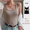 Women's Plus Size Slim Fit Padded Camisole Vest - Covers Underarm Fat, Wear Alone or as Base Layer for Spring/Summer.