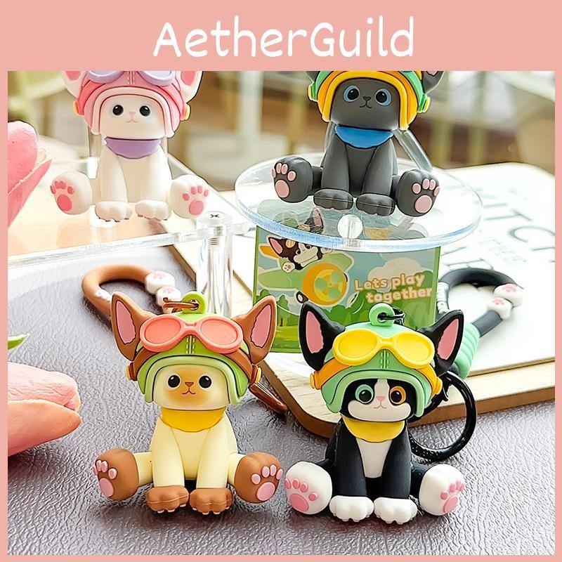 With Rex Devon Glasses Hats Keychain Cat Keyring Backpack Pendant Kids Gift