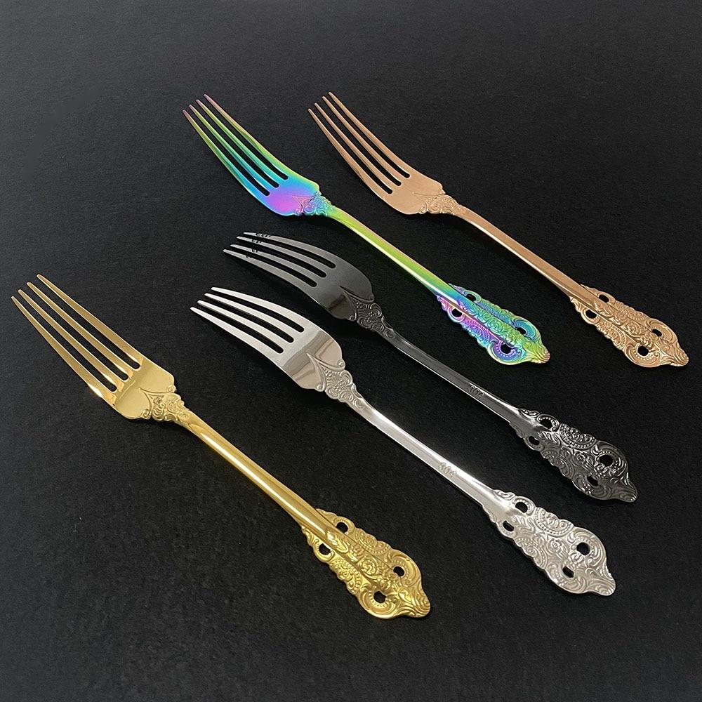 Mirror Gold Tabelware Cutlery Set 304 Stainless Steel Dinnerwar Steel Flatware Luxury Gold Fork Tea Spoon Knife Silverware Set