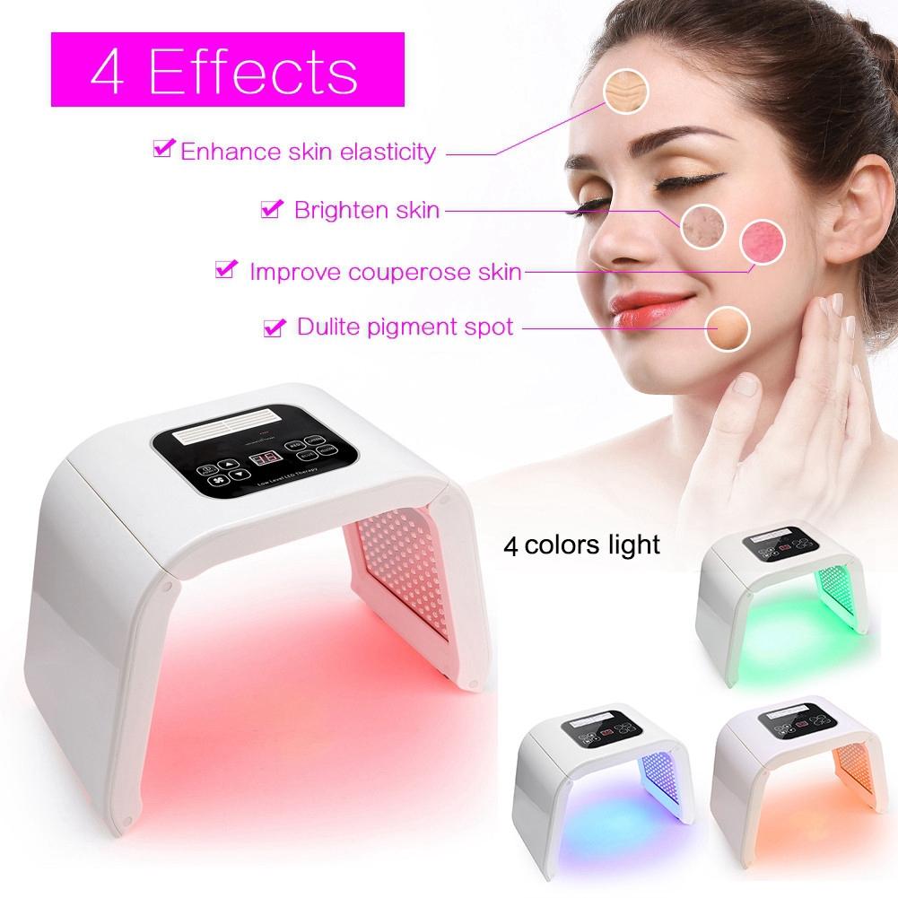 PDT 4Colors LED Light Photodynamic Facial Skin Care Rejuvenation Photon Therapy Machine US Plug 100-