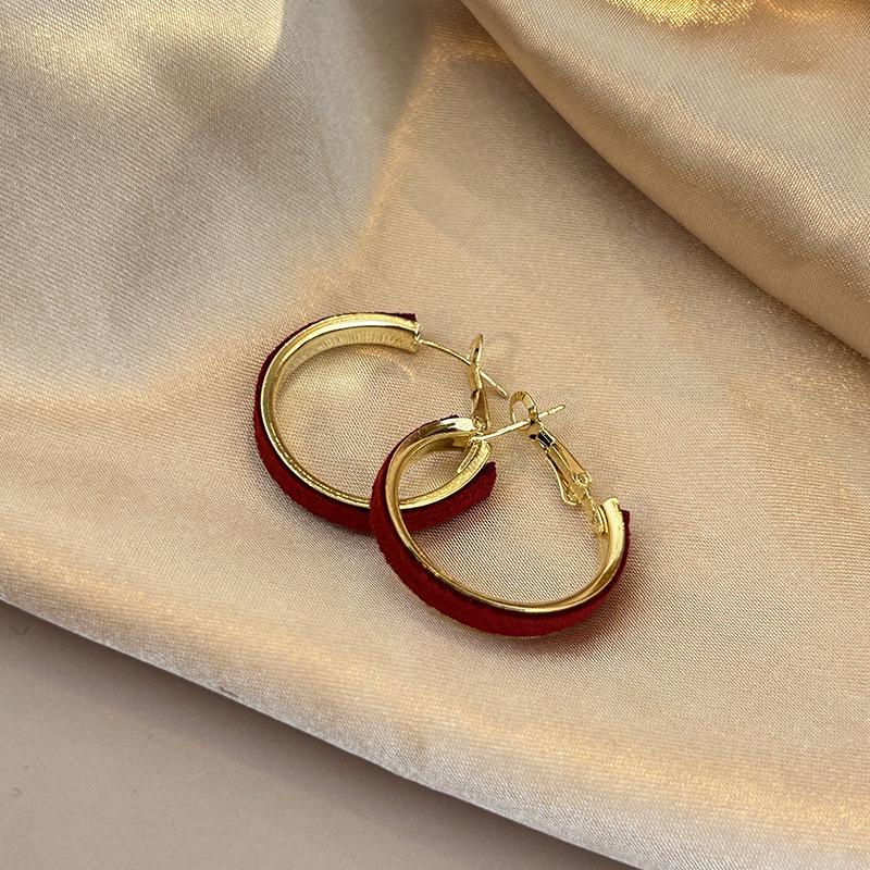 Silbernadel Herbst/Winter Rote Schleife Perle & Rose Kette Ohrringe