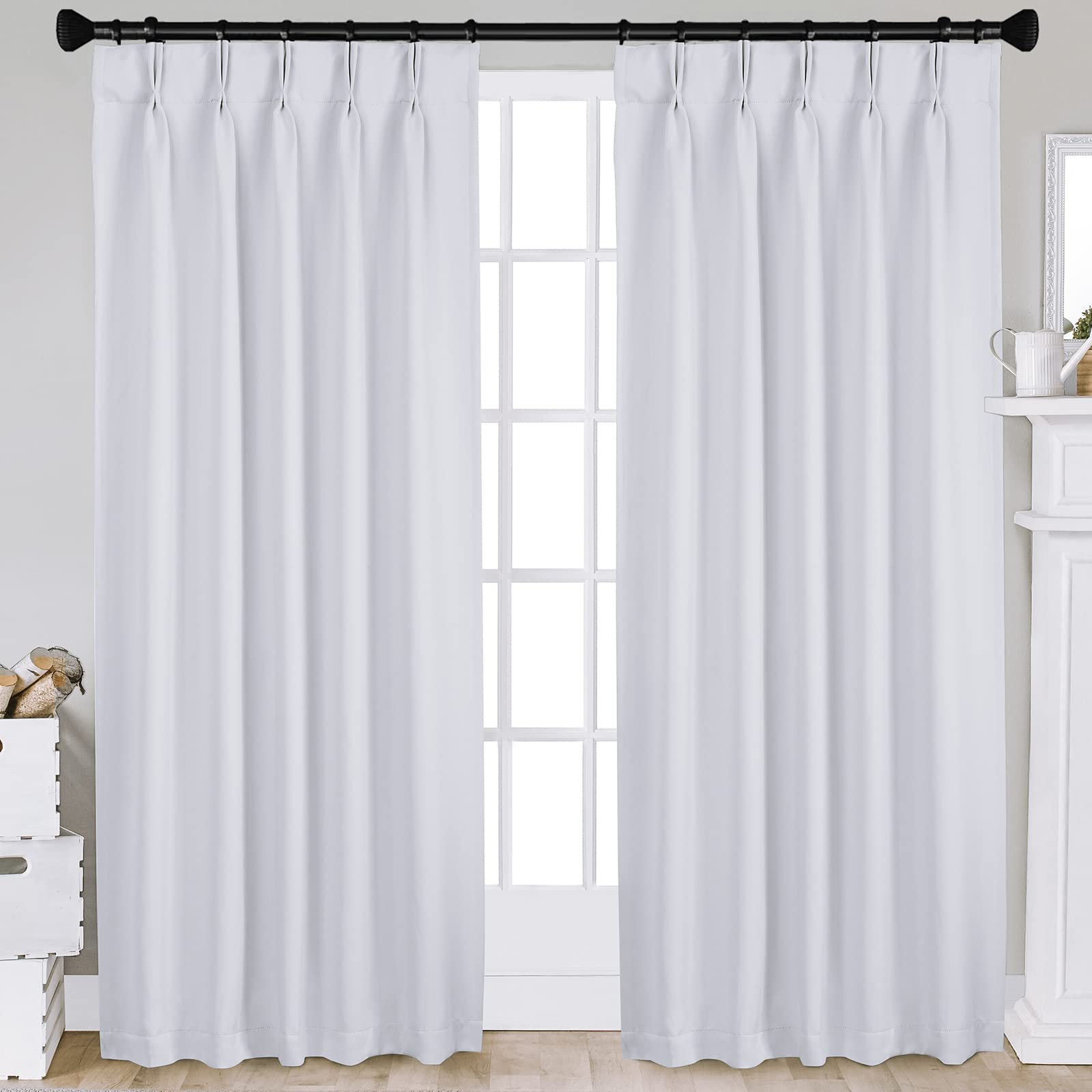 

MIR Premium Blackout 100cm Set of Thermal Energy Solid Cold UV Stylish for Bedrooms and Living Rooms 100cm Wide x 200cm 2 Drapes, Wide, 2, Insulation,