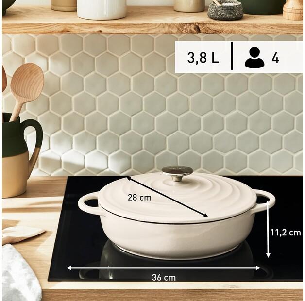 Сотейник Tefal E25972 Lov 28 см бежевый (E2597204)