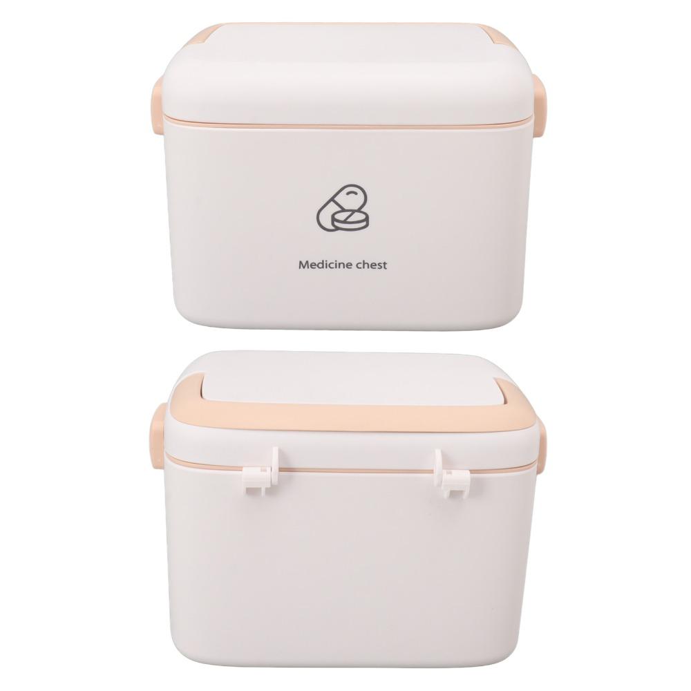 Removable Tray Medicine Storage Box Thickened Pp Family Emergency Medicine Case Home Use