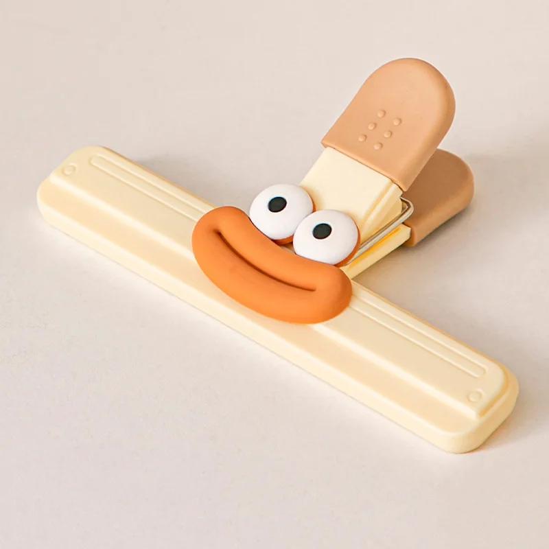 2pcs Creative Noodle Bag Sealing Clip Food Snack Clip Food Preservation and Moisture-proof Sealing Clip Plastic Food Bag Storage