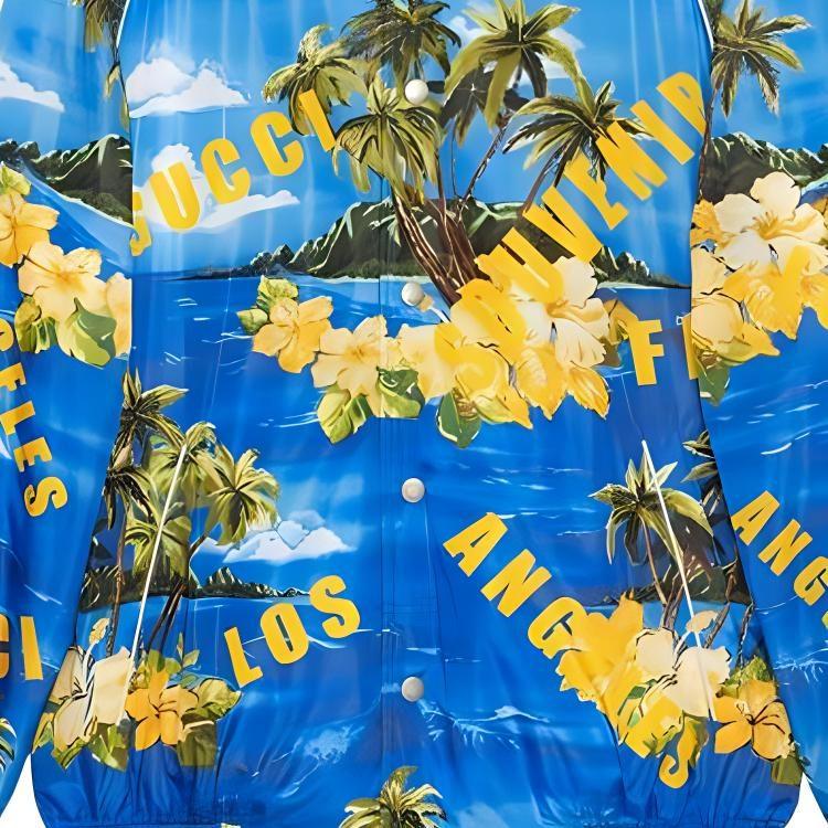 GUCCI Souvenir From Los Angeles Print Nylon Jacket 694137-ZAJI0-4216