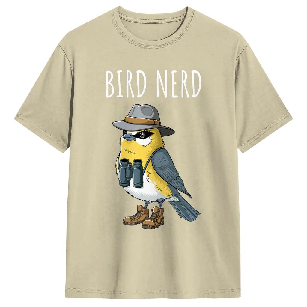 Bird Nerd Bird Watching Birding Bird Lover Watcher Tshirt For Couple Summer Vintage Tshirts Crew Neck Tee Shirt Big Size Tops