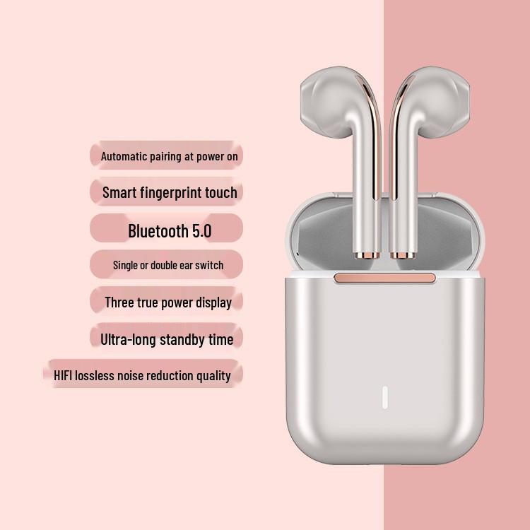 J18 TWS Noise-Cancelling Wireless Bluetooth In-Ear Sports Earphones