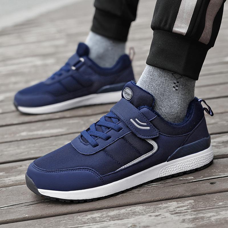 Buty dla mam i ojców w średnim wieku i starszych, duże rozmiary, zimowe, nowe, podszyte polarem, ciepłe, bezpieczne, do chodzenia, buty codzienne