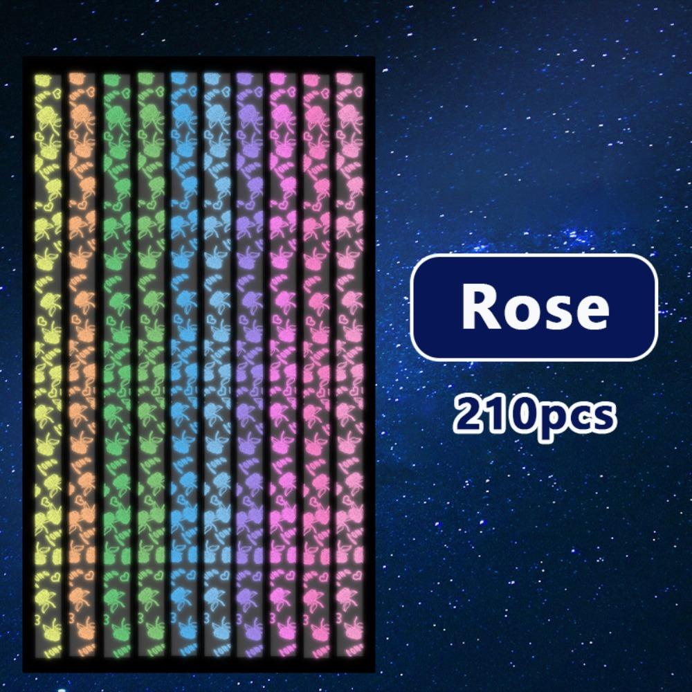 

210 шт. Високоякісні світловідбиваючі зірки Орігамі DIY Ручна робота Папір градієнтних кольорів Мистецтво складання паперу Паперові вироби Смужки для складання паперу Подарунок Яскраво-рожевий