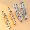 White Zircon Stone Hoop Earrings For Women Vintage Female Fashion Gold Color Wedding Jewelry