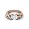 925 Sterling Silver Rose Vermeil 9X7mm Oval Shape Moissanite Solitaire Women Engagement Ring