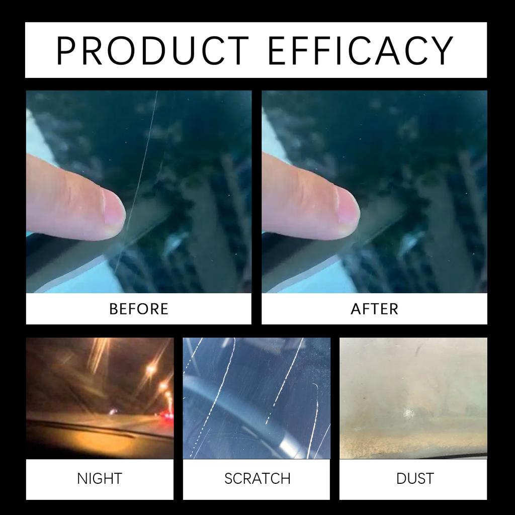 Glass Scratch Repair Paste Car Windshield Oil Film & Oxidation Removal Ceramic Coating Nano Glass Plated Crystal Car Polishing