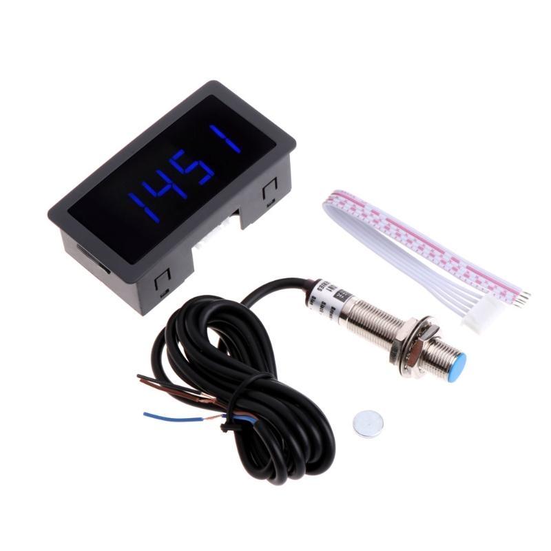 4 Digital LED Tachometer RPM- Speed Meter+Proximity Switch 12V 9999RPM