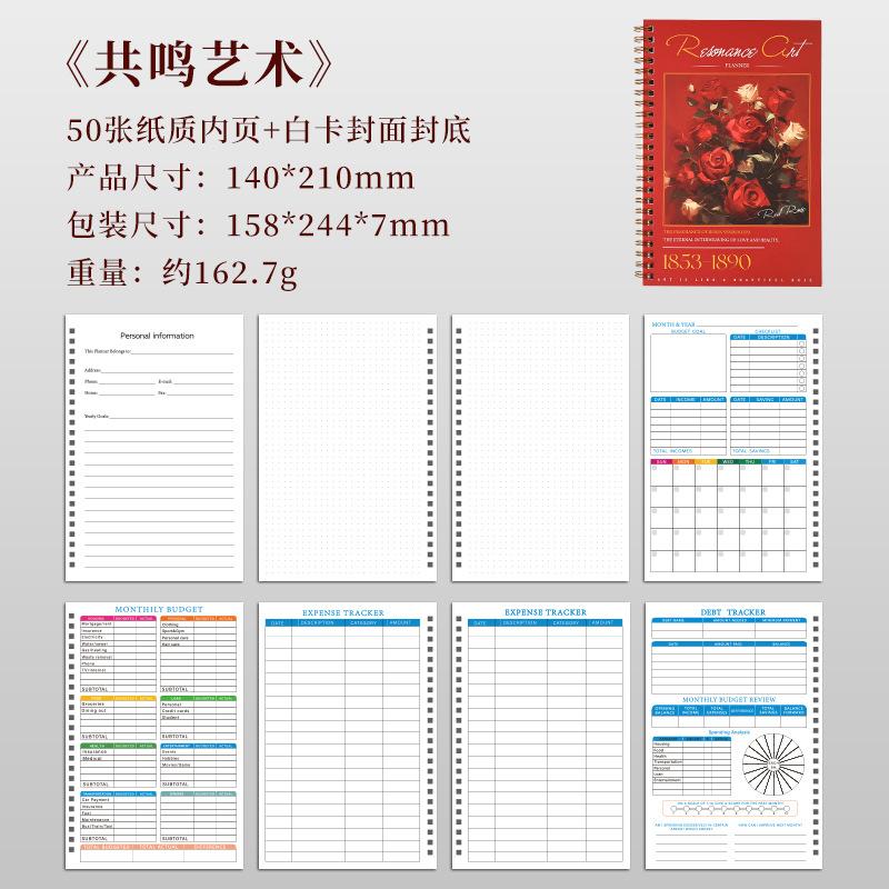 1book/50pcs Notebook Diary Journal Set, Multipurpose Writing Books for Daily Notes Scrapbooking, Plain/Lined Pages