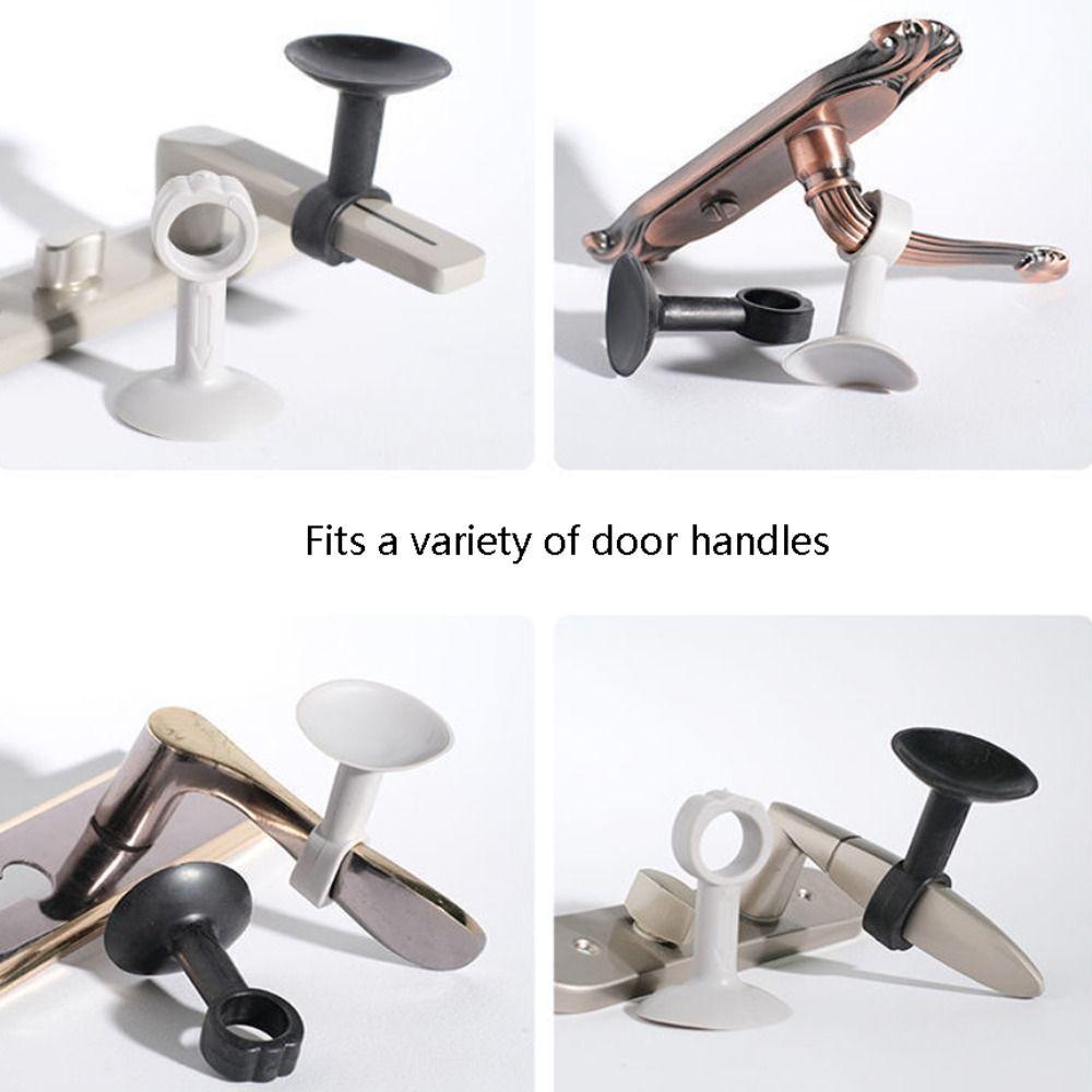 3cps Silicone Door Stoppers Anti-Collision Door Handle Cover Door Handle Bumper  Protecting Wall