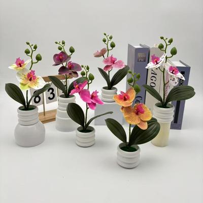 Phalaenopsis Künstliche Topfpflanzen zur Heimdekoration Künstliche Grünpflanzen Bonsai und Kunstblumenschmuck