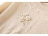 Women's Autumn Winter Wool Crochet Sweater - Casual Embroidered Round Neck Loose Knitwear