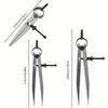 Practical Leathercraft Line Marking Gauge Adjustable Compasses Gauges Wing Divider Rotating Scratch Gauge Handcraft Leather Tool