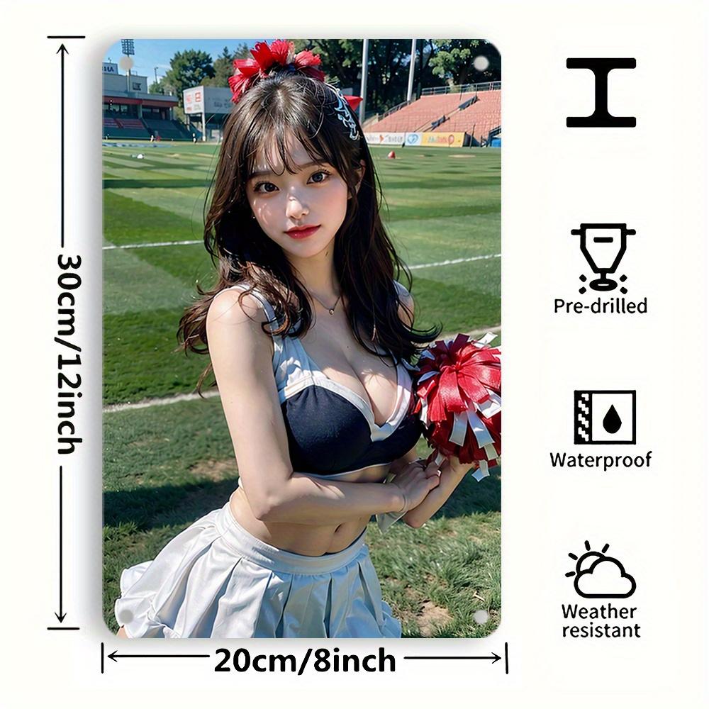 Retro Metal Tin Sign Vintage Dancing Girl Wall Art 8x12 Inch for Home Bar Cafe Decor