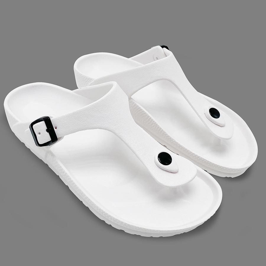 2025 Unisex Non-Slip Buckle Flip-Flops: EVA Wear-Resistant Indoor & Beach Sandals