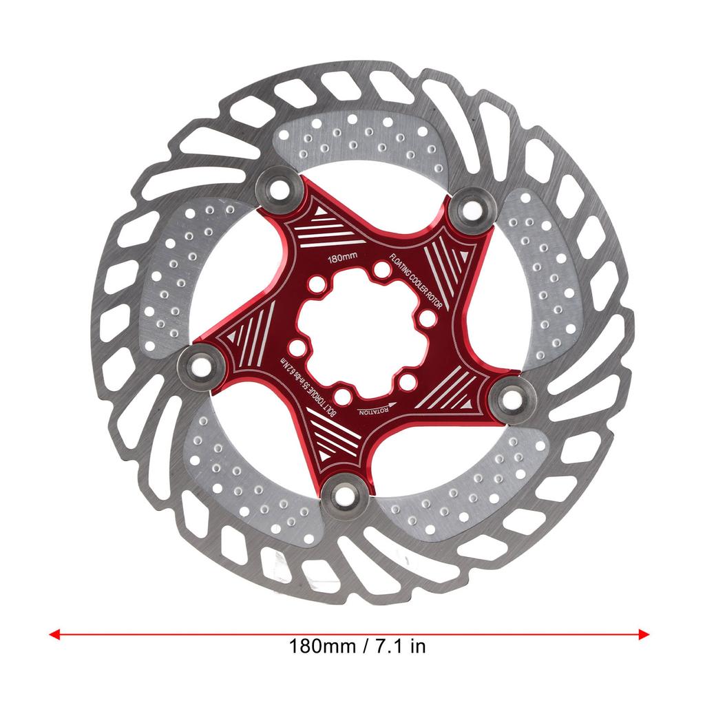 Rostfritt stål Cykel Cykling Skivbroms Kylning Flytande Rotor (180 mm)