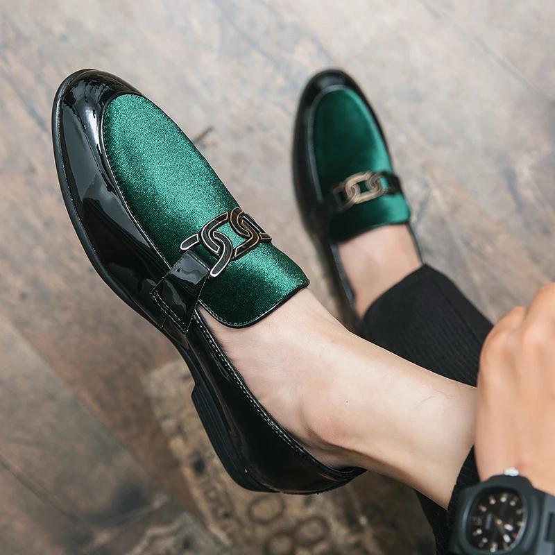 

Novel Designer Suede Green Black Pointed Wedding Oxford Shoes Men Casual Loafers Formal Dress Footwear Zapatos Hombre Zapatillas 38 зелёный