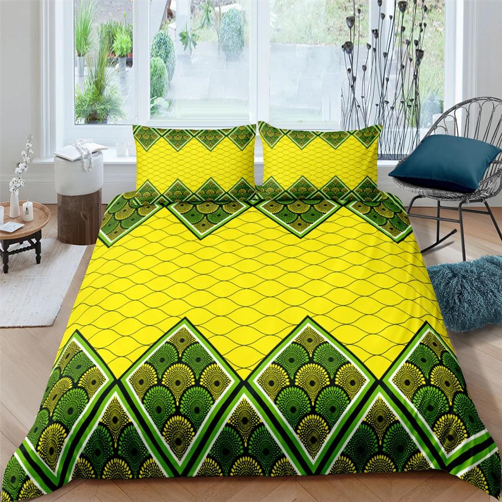 Exotic Geometric Duvet Cover Set Luxury Mandala Bedding Set Colorful Abstract Art Polyester Quilt Cover Queen Comforter Cover