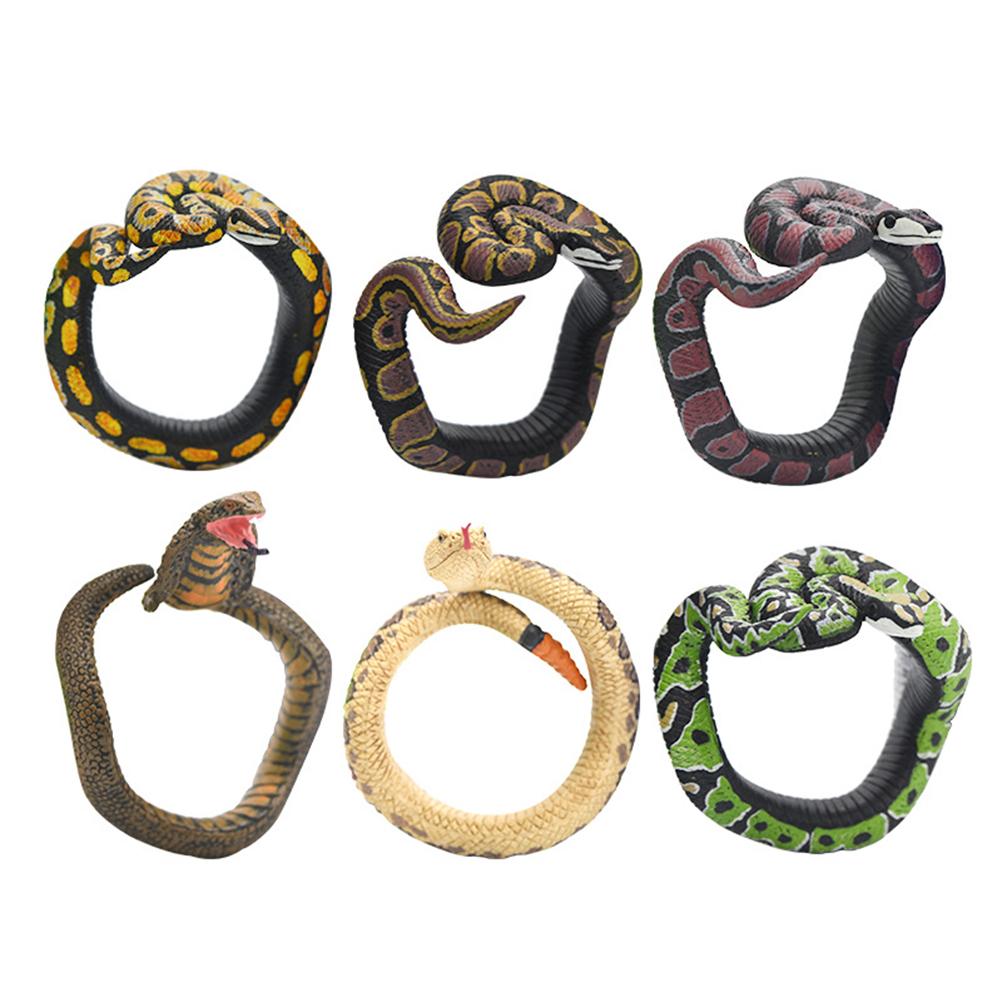 Halloween Party PVC Toy Snake Bracelet Realistic Snake Bracelet Simulated Snake Wrist Band Scary