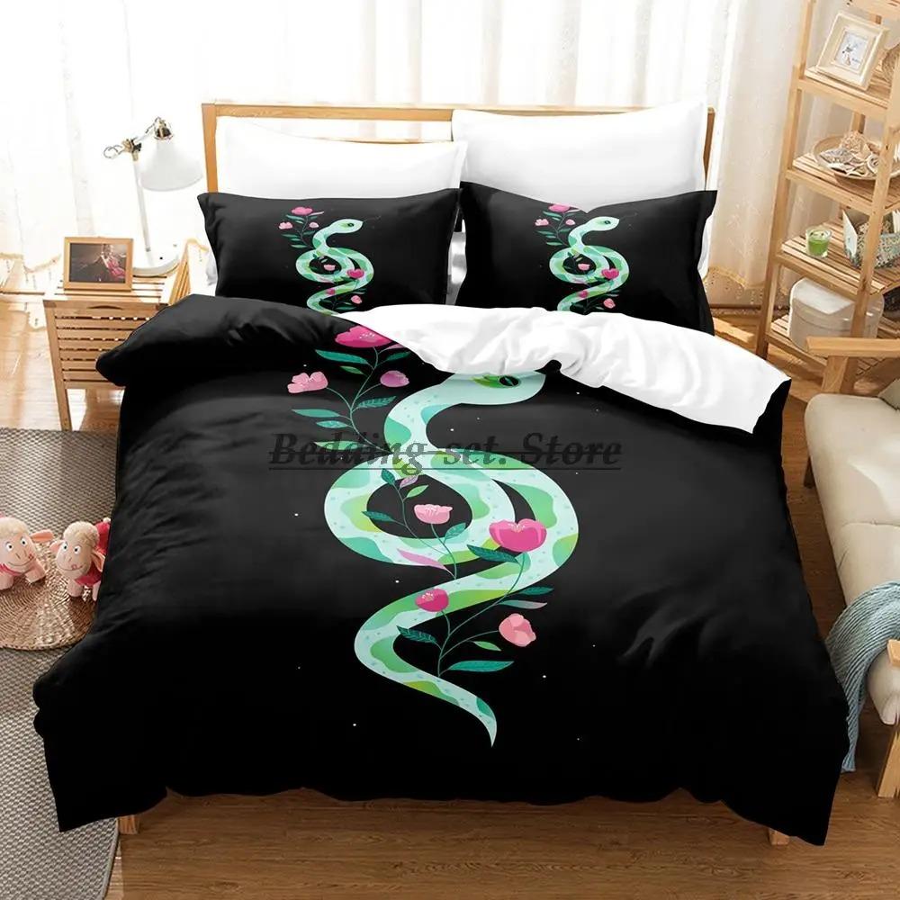 Animal Yinuoda Snake Bedding Set Single Twin Full Queen King Size Bed Set Aldult Kid Bedroom Duvetcover Sets Anime Bed