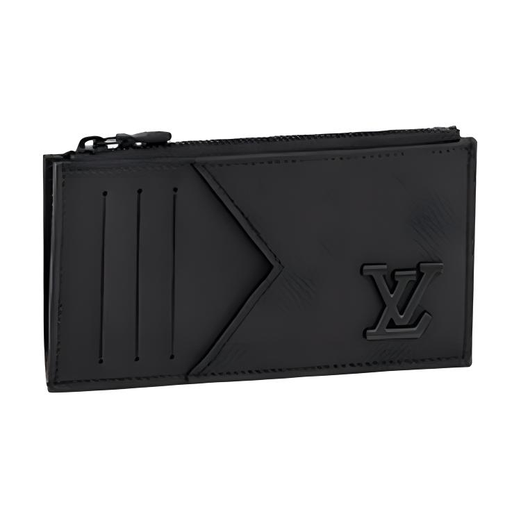 Louis Vuitton Letter Logo Zipper Wallet With Four Card Slots Men Wallets Black M82068