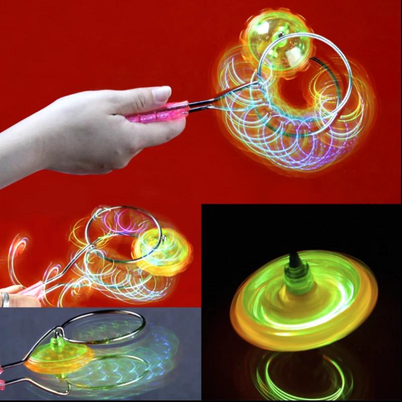 Magnetic Spinning Top With Colorful Led Lights - Auto Glows When Spinning Outdoor/Indoor Toy Party Favors Gifts For Children