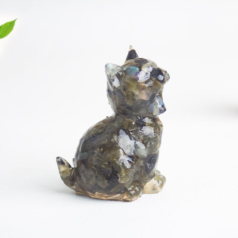 Crystal Resin Animal Decor Hatching Cat Office Home Tabletop Ornament For Gift Decor