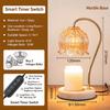 Marble Wax Melt Warmer Lamp, Flameless Scented Candle Melter Lamp With Timer, Retro American Style Aroma Diffuser Night Light For Bedroom Living Room
