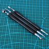 3PCs Carving Printing Tool Leather Craft Spoon Stylus Tool Set Kit Stationary Craft Collection