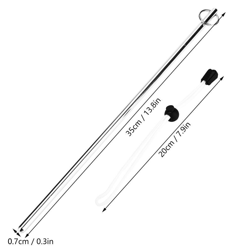 Aluminum Alloy Scuba Diving Noise Maker Stick Rod Pointer with Parachute Lanyard(Silver)