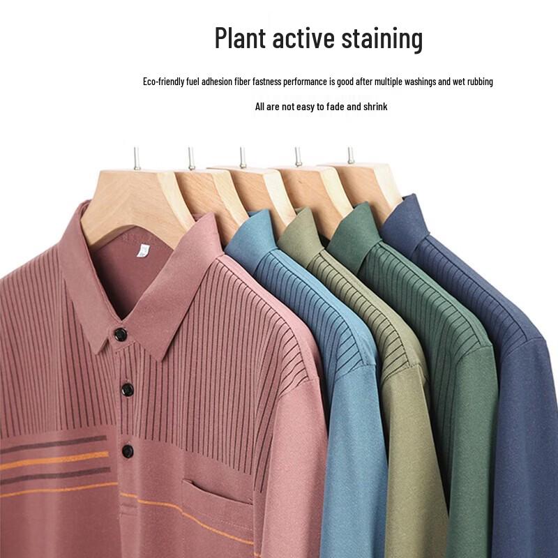 Tucano Men's Long-Sleeve Business Casual Polo T-Shirt