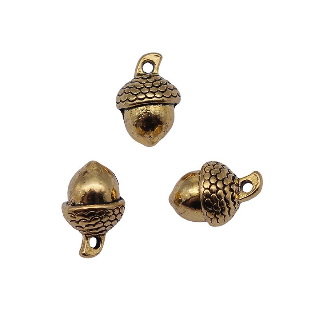 Acorn Charms Christmas Tree Pendants For Forest Nature Themed Jewelry