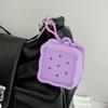 Reusable Silicone Card Holder Cartoon Hole Pattern Compact Wallet  Cartoon Money Bag For Daily Essential Storage