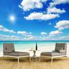 Romantyczna nadmorska plaża słońce krajobraz 3D Stereo fototapeta tapeta Sofa do salonu jadalnia tło malowidła Home Decor