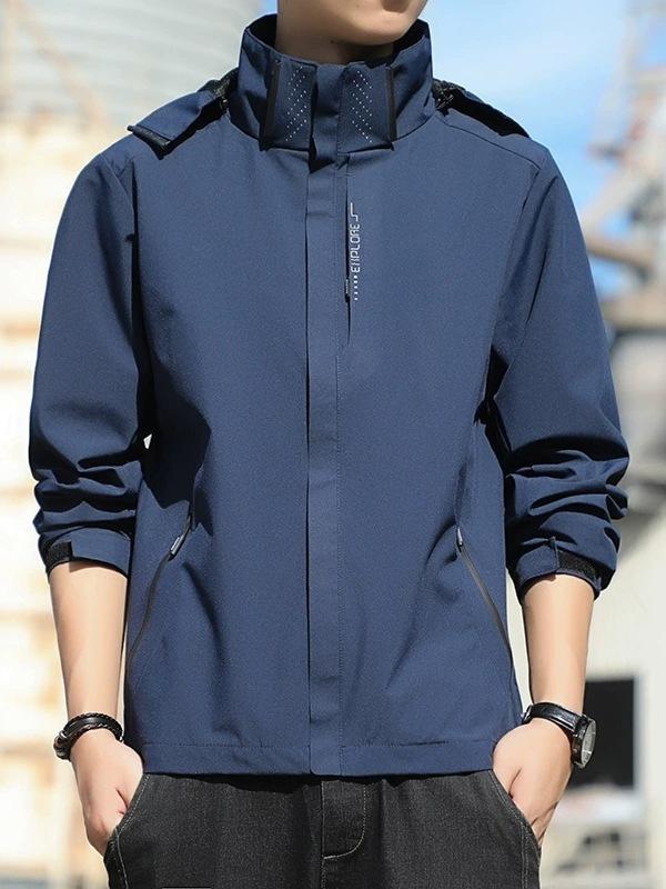 Spring and autumn coat men's 2025 new slim-fitting thin jacket lapel Korean version trendy casual jacket l