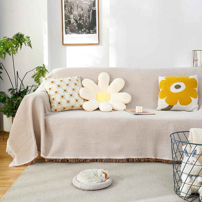 Полотенце для дивана из хлопка и льна — фото 7